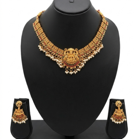 Traditional Temple Jewellery Set for Wedding & Festive Wear